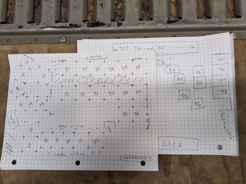 Hand drawn tent map part 1